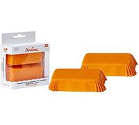 Decora, Moules à Mini-Plumcakes en Papier, Orange, 36 Unités, Fabriqué en Italie, Recyclable, Jetable, 8 x 5 x 3,2 cm