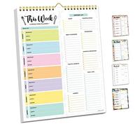 Decorably Planificateur de repas hebdomadaire avec liste d'épicerie détaillée - 52 feuilles de planificateur de repas hebdomadaire, 21,59 x 27,94 cm, planificateur de repas et liste de courses