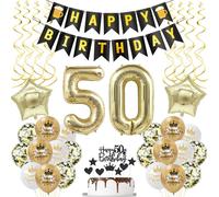 decoración 50 cumpleaños hombre Mujer decoración globo de oro negro 50 cumpleaños hombre decoración 50 cumpleaños hombre globo 50 cumpleaños decoración hombre decoración cumpleaños 50 años deco
