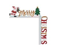 Decoración del marco de la puerta navideña - Acento de esquina navideño, decoración de letrero de esquina de puerta de madera | Decoraciones festivas de Papá Noel del árbol de Navidad en ángulo recto,