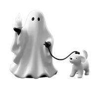 Decoración Fantasma Halloween - Figura Perro Fantasma Adorable | Escultura Centros Mesa Figuras | Decoración De Escritorio, Centro Para Estantes Baño Dormitorio Cocina Jardín Fiesta