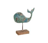 DECORACION HIERRO 29X8X32 BALLENA PINTADA