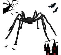 Decoraciones De Araña De Halloween | Spider Web Giant Scary Props para Halloween, Accesorios De Araña Enorme Falsos Aterradores, Decoración De Accesorios De Araña Aterradora para Casa Embrujada
