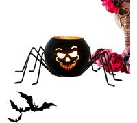 Decoraione Halloween Porta Candela - Supporto Lumino con e, Design Artistique pour Atmosfera Stagionale | per Tavolo, Mensola, Balcone, Cucina, Entrata, Sala Pranzo, Festa Autunno, Riunione