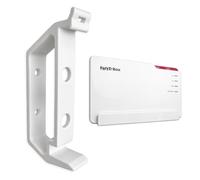 Decoralin Support mural compatible avec AVM Fritz!Box 5690 Pro - Support de routeur sur mesure pour montage mural - Vis et sécurité serre-câbles en option - Blanc