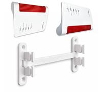 Decoralin Support mural compatible avec Fritz!Box 7590, 7590 AX, 7530, 7530 AX, 5590, 6660, 6670, 7690 - Routeur mural avec entretoises - Vis et chevilles incluses