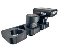 Decoralin Support mural pour batterie Bosch 12 V - Compatible avec Bosch GBA Professional & BAT Home Series - Organiseur de batterie pour outils électriques 12 V - Peut contenir 3 batteries - Fabriqué