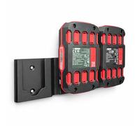 Decoralin Support mural pour batteries Parkside 20 V - Peut contenir jusqu'à 3 piles - Support de rangement robuste - Organiseur de garage et d'atelier - Vis et chevilles incluses - Noir