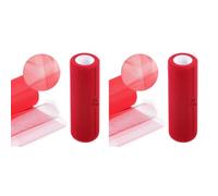 Decoraparty Rouleau de tulle rouge de 15 cm x 9 mètres, bobine de voile élégante pour décoration, cadeaux, bricolage, Saint-Valentin, Noël, emballages, ornements de table, ruban (Lot de 2)