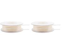 Decoraparty Ruban en Double Satin Crème Beige épaisseur 3 mm, Rouleau Satiné 50 m pour Emballage de Cadeaux, Fleurs, Gâteaux, Couture, Bricolage, Baptême, Mariage, Anniversaire, Fête des Mères