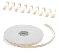 Decoraparty Ruban ivoire de 6 mm en satin - Rouleau de ruban élégant satin double satin fin pour cadeau, anniversaire, emballages, mariage, longueur 50 mètres