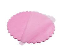 Decoraparty Voiles Tulle Organza Ronds Forme de Fleur pour Dragées, Bonbons, Bricolage, Cadeaux, Bijoux, Faveurs de Mariage, Baptême, Anniversaire, Fête prénatale, Naissance - 50 PCs Rose Ø 24,5 cm