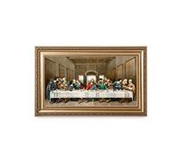 DECORARTS -La Cène, Leonardo da Vinci Reproductions d'art classique Impression giclée et qualité musée Art encadré pour décoration murale. 30 x 16, taille encadrée : 36 x 22