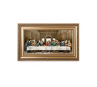 DECORARTS -La Cène, Leonardo da Vinci Reproductions d'art classique Impression giclée et qualité musée Art encadré pour décoration murale. 24 x 12, taille encadrée : 30 x 18