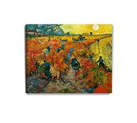 DECORARTS - Les vignes rouges, reproductions de Vincent Van Gogh. Impression giclée sur toile pour décoration murale de la maison. 30 x 24 x 1-1/2 cm