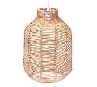 Decorasian Abat-jour bohème en rotin - Panier - Abat-jour pour suspension avec douille E27 - Panier Lampe - 35 cm