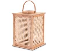 Decorasian - Photophore en bambou - Lanterne en bois et colonne photophore pour l'intérieur - Lanterne bohème