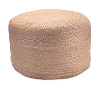 Decorasian Pouf - Repose-pieds ou repose-pieds tressé en jute - Pouf de style bohème - Rond