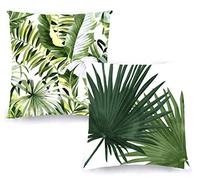Decoratea Housses de Coussin 45x45 - Housses de Coussin décoratives (Lot de 2) pour canapé, lit, Chaise, Salon, Voiture. Très Doux, Moderne et avec Fermeture éclair Invisible (Imprimé Tropical)
