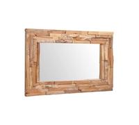 vidaXL Miroir décoratif Teck 90 x 60 cm Rectangulaire