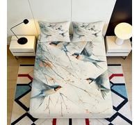 Décoratif 3D Printed lit d'hirondelle Bed Sheet, Microfiber Douceur, Anti-poussière, Entretien Facile, adapté à Apartment Bedding ou Chambre Principale 120x200x25cm