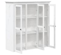 Décoratif - Armoire Commode，Buffet haut,meuble de rangement, avec portes vitrées BODO blanc - bois de pin massif con2596890