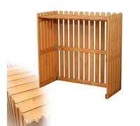 Décoratif Balcon Couverture De Climatiseur De Vie Privée Housse Protection Climatiseur Exterieur Support De Fleur Climatiseur En Bois Résistant Aux Intempéries Persienne (Color : Orange, Size : 105x