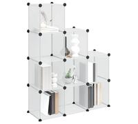 Décoratif - Cubes de rangement - Étagère Rangement Plastique 9 pcs Transparent PP |3149228