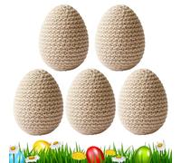 Décoratif de Pâques, 5 pièces de décorations de maison de printemps tricotées - Ornements d'oeufs - pour couronnes, couronnes, déjeuners domestiques, lieux de travail, fêtes, vases pour célébrer