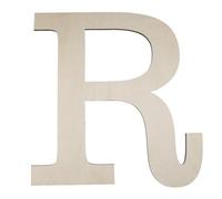 Décoratif Lettres en Bois, Grandes Lettres en Bois Naturel A-Z Non Peints, Lettres de Scrabble Pour Fête d'anniversaire de Mariage Décoration de Maison et de Chambre à Coucher, 29,6x27,6x0,5 cm - R