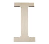 Décoratif Lettres en Bois, Grandes Lettres en Bois Naturel A-Z Non Peints, Lettres de Scrabble Pour Fête d'anniversaire de Mariage Décoration de Maison et de Chambre à Coucher, 29,6x27,6x0,5 cm - I