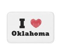 Décoratif Paillasson J'aime Oklahoma Paillasson pour Chien Tapis de Bain 40×60cm pour Salon,Chambre,Salle de Bain