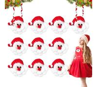 Décoratif Petit Père Noël Tricoté - 10 Pièces Ornement De Fête Père Noël Au Tricot | Accessoire en Laine de | Pour Téléphone Portable Bijoux Broche Vêtements Poupées Barrette