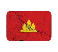 Décoratif Tapis de propreté Drapeau du Kampuchea démocratique Texture Effet Tapis de Porte Tapis de Bain 40×60cm pour Jardin,Douche,Baignoire