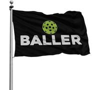 Décoratifs Bruant Avec Œillets Bannière Extérieure Pickle Baller Pickleball Foncé 90X150Cm Drapeaux De Pirate Pour Fête Extérieur Restaurant