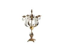 Décoratifs Chandelier rétro à Quatre têtes en Fer Ancien, Accessoire de Photographie de Noël for Table à Manger, décoration de séjour chez l'habitant pour Manteau(Gold)