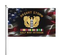 Décoratifs Drapeau Corsaire Insigne D'Adjudant-Chef Américain Cw3, Vétéran De L'Opération Tempête Du Désert Couleurs Vives Pour Fête Jardin Célébration 90X150Cm