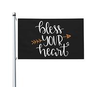 Décoratifs Drapeau Que Dieu Vous Bénisse Drapeaux Avec Œillets Bannière Extérieure Pour Événements Anniversaire Restaurant 90X150Cm