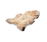 Decorating Sheepskins Cuir de mouton mérinos de haute qualité, sans odeur, véritable fourrure d'agneau, gris, doux et moelleux, pour chaises, mouton, peau de (beige-gris mélange, 110 x 120 cm)