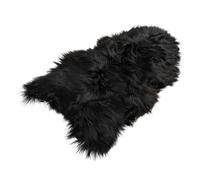 Decorating Sheepskins Peau de Mouton mérinos véritable de qualité supérieure Peau d'agneau véritable, Douce et Moelleuse, Fourrure pour chaises, Peau de (Noir Naturel, 100 x 110 cm)
