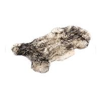 Decorating Sheepskins Peau de Mouton mérinos véritable de qualité supérieure Peau d'agneau véritable, Douce et Moelleuse, Fourrure pour chaises, Peau de (Blanc/Marron, 110 x 120 cm)