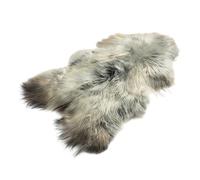 Decorating Sheepskins Peau de Mouton mérinos véritable de qualité supérieure Peau d'agneau véritable, Douce et Moelleuse, Fourrure pour chaises, Peau de (Gris Naturel, 110 x 120 cm)