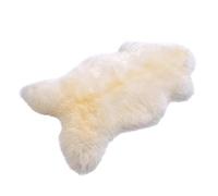 Decorating Sheepskins Peau de Mouton mérinos véritable de qualité supérieure Peau d'agneau véritable, Douce et Moelleuse, Fourrure pour chaises, Peau de (Blanc, 120 x 130 cm)