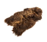 Decorating Sheepskins Peau de Mouton mérinos véritable de qualité supérieure Peau d'agneau véritable, Douce et Moelleuse, Fourrure pour chaises, Peau de (Marron Naturel, 110 x 120 cm)