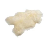 Decorating Sheepskins Peau de Mouton mérinos véritable de qualité supérieure Peau d'agneau véritable, Douce et Moelleuse, Fourrure pour chaises, Peau de (Blanc Naturel Islande, 110 x 120 cm)