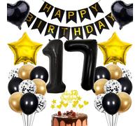 Décoration 17ème Anniversaire Garçon Décoration de Gâteau 17ème Anniversaire Fille Garçon Décoration Cadeau pour 17ème Anniversaire Garçon Rose Or Anniversaire 17 Garçon 17 Ans Anniversaire Décoration