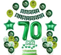 Décoration 70 ans anniversaire vert, ballon gonflable 70 ans anniversaire femme homme Décoration,Décoration 70 ballon, Décoration fête 70 femme Set