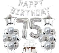 Decoration 75 ans anniversaire Homme argent Ballon 75 ans argent Ballons fête 75 anniversaire Décoration 75 ballon anniversaire Femme Ballon 75 anniversaire argent 75 ans Déco fête 75 ans
