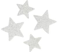 Décoration à saupoudrer Étoiles de Noël Blanc Mica 4-5cm 40 pièces Décoration d'arbre de Noël Décoration de table Bricolage