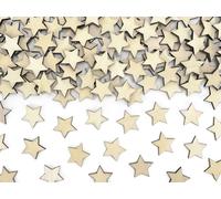 Décoration à saupoudrer Étoiles en bois 2cm, 50 pièces nature